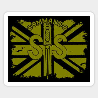 WW2 British Army No2 Commando SAS Badge with Union Jack Sticker